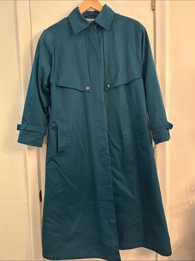Vintage Classic Teal Trench Coat